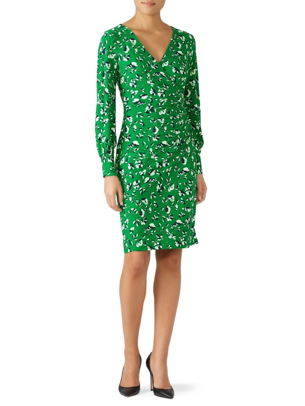 Lauren Ralph Lauren Green Floral Sydnie Dress